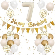 Debut Decoration Parti 18 21th Birthday Balloons Set Anniversary Milestone Party Cream Number Banner