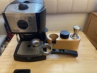 DeLonghi Espresso 咖啡機 ec155 全套連布粉器+壓粉器 全改