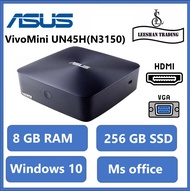 Asus VivoMini UN45H (N3150) Mini PC (Refurbished) - 8 GB RAM - 256 GB SSD - Intel celron N3150 - Windows 10 Pro - Ms office - 1 Month warranty