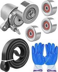 QAGGUM Serpentine Belt Tensioner Kit Fit for Toyota Tacoma V6 3.5L 2016-2023, Engine Serpentine Belt