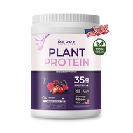 ส่งฟรี ของแท้ Merry Plant Protein ผลิตภัณฑ์เสริมอาหารโปรตีนพืช รส Mixed Berries 1050 กรัม