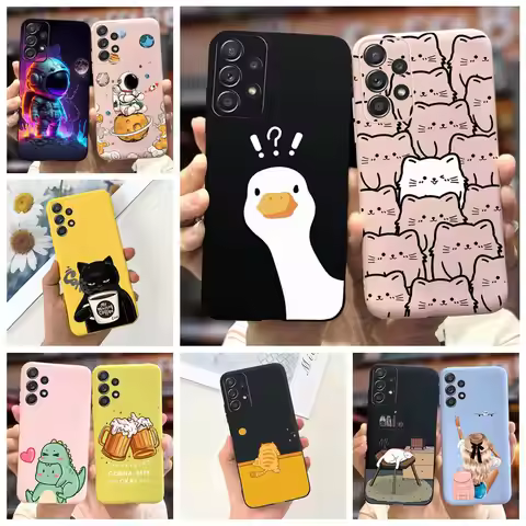 For Samsung Galaxy A23 A33 A53 A73 5G Case Cute Cartoon Back Cover Phone Cases For Samsung A23 Galax