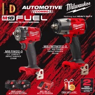 Milwaukee M18 Automotive Combo Package / M18 FMTIW2F12 + M18 FIW212 / Mid Torque Impact Wrench + Stubby Impact Wrench