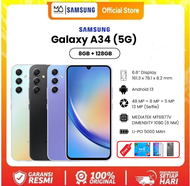 SAMSUNG GALAXY A34 5G RAM 8/128 GB & 8/256 GB 48MP Tripple Rear Camera - Bergaransi