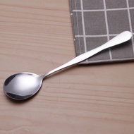Stainless Steel Korean Spoon Korean Tableware Long Handle Spoon Stone Pot Bibimbap Utensils Spoon Wh