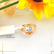 BABY TODDLER RINGS GENUINE GOLD 300 GRADE 6K AND 375/ 8K CODE CCL SERIES 22 AND 26 CUTE CAT MODELS A