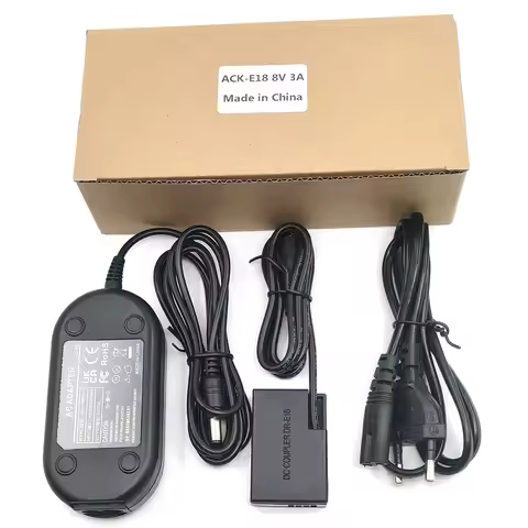 ACK-E18 Power Adapter Charger+LP-E17 Dummy Battery DR-E18 DC Coupler For Canon EOS 750D 760D 77D T7i