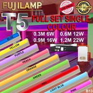 [Local Seller] LED T5 Fitting Fullset 1 Colour (Blue/Yellow/Pink/Orange/Green/Red/Light Blue) X 5 PI