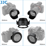 JJC LH-Q Universal Lens Hood 49mm 52mm 55mm 58mm with Adapter Ring for Canon RF-S 18-150mm 18-45mm E