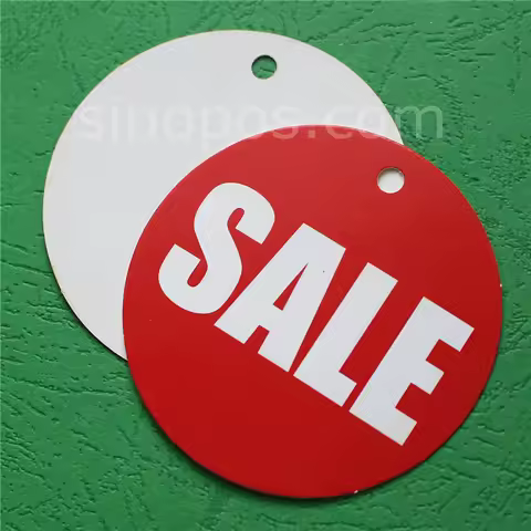 7cm Circular Sale Sign, apparel hanger new arrival top selling ticket price hang tag printed swing l
