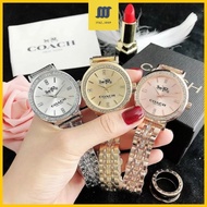 [🔥SYAZ_SHOP PROMO🔥] Coach Delancey High Quality Luxury Diamond Fashion Women Ladies Watch Jam Tangan