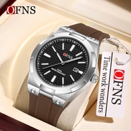 OFNS 8040 New Fashion Men's Quartz Watch Simple Calendar Luminous Waterproof Sports Causal Watches f