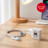 3-Pack Black Spider Charger Head Protector 20W Charging Adapter Cover 18W Fast Charger Shell Data Ca