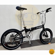 Fnhon Blast 20” • Shimano 10 Gear Litepro Schwalbe Big Apple Foldable Folding Fold Folding Black Bicycle Bike Dahon Tern