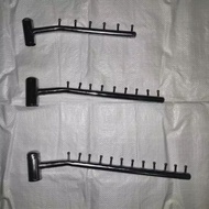 MATA GANTUNGAN Goal End Flute Round Pipe Flute Goal Tip 6 Nails Goal End Clothes Hanger 9 Eyes Flute