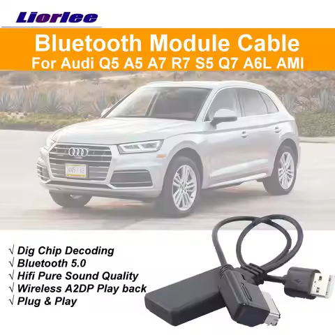 Car Bluetooth Kit For Audi Q5/A5/A7/R7/S5/Q7/A6L BT Music Interface Adapte Digital Wireless Decoder 