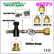 อุปกรณ์เสริมน้ำโซดา QUYPV Sparking เครื่องทำน้ำถังกระบอกสูบ CO2สถานีเติม W21.8-14ตัวเชื่อมอะแดปเตอร์หรือ G3/4หรือ CGA320 APITV