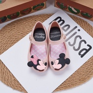 melissaˉHigh Quality Summer Children's Shoes Mickey Minnie Baby Children Princess Jelly Sandals Beach Shoes Women