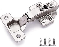 DecoBasics Full Overlay Soft Close Cabinet Hinges for Kitchen Cabinets (10 Pcs) -105° Frameless Concealed Cabinet Door Hinge -3 Way Adjustability -Clip on Plate &amp; Matching Screw for Easy Installation