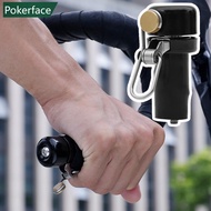 POKERFACE Mountain Bike Hidden Handlebar End Bell Loud Retro Brass Ring Horn Cycling Safety Warning 