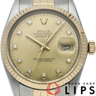 勞力士 Datejust 男士腕錶，10 鑽鑲嵌，古董款，Datejust 男士腕錶 16013G(R)，18K 黃金/不銹鋼，顏色飾面，1988 年，成色極佳 [二手]