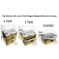 Dish Drainer with cover / Century Rak Pinggan Mangkuk Bersama Penutup/ Dish Rack / Dish Storage Rack