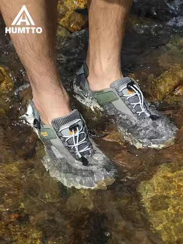 HUMTTO Men Upstream Shoes Outdoor Trekking Wading Aqua Shoes Water Shoes Breathable Mesh Quick Dryin
