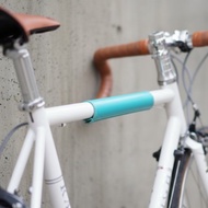 自行車 管材上蓋 保護套 真皮 皮革 松石藍 適用於公路車 登山車 Brompton