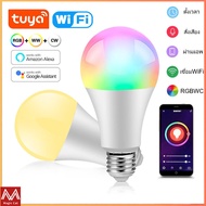 4PCS XIAO MI หลอดไฟ LED WiFi Smart LED Bulb Dimmable Lamp หลอดไฟอัจฉริยะ ปรับได้ 9W/10W,RGB C+W ,Smart Life Tuya App Remote Control Work with Alexa Echo Google Home E27