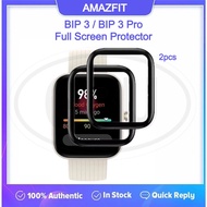 < 2pcs > Amazfit Bip 3 / Bip 3 Pro 3D Full Cover Screen Protector - Full Screen