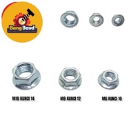 NUTS FLANGE Nut Cap M6 Bolt 10 M8 Bolt 12 M10 Bolt 14 ORIGINAL Steel