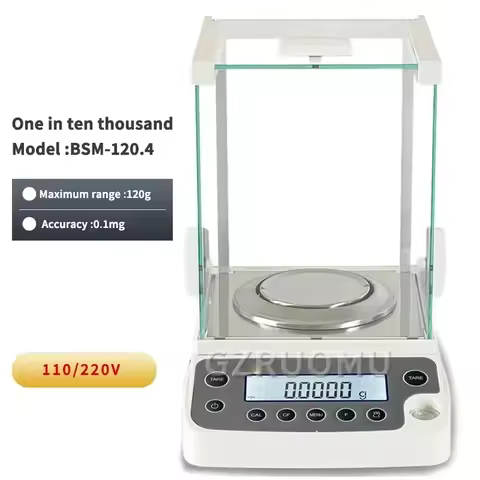 BSM-120.4/220.4 Lab Analytical Balance 0.0001g Digital Electronic Scale 110g/220g 0.1mg Laboratory P