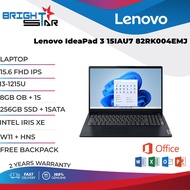 LAPTOP Lenovo IdeaPad 3 15IAU7 82RK004EMJ (15.6 FHD IPS / I3-1215U /8GB OB + 1S /256GB SSD+1SATA / I