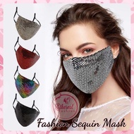 🌸ETHEREAL FASHION🌸 Fashion Sequin Mask FREE PM 2.5 filter BFE 95% Reusable Mask Face Covering Fashion Mask