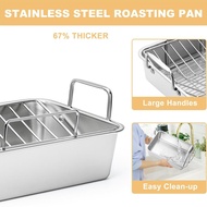 【VVL】-Rectangular Chicken Roasting Pan Non-Stick Grill Household Cooking Roasting Pan
