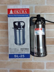 OKURA ปั้มแช่ไดโว่ 1" หรือ ปั้มจุ่มใต้น้ำ ยี่ห้อ OKURA รุ่น SL-25 ตัวเรือนทำจากสแตนเลส