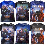 Baju Kanak-kanak Mobile Legend PUBG Free Fire Fashion Design Jersey