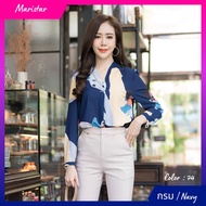 Maristar : No.1969 เสื้อแขนยาวพิมพ์ลาย | Printed Long Sleeve Blouse