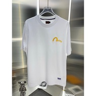 EVISU/God of Fortune/6XL Classic Round Neck Short-Sleeved T-Shirt Men Women Style Large Size Printed