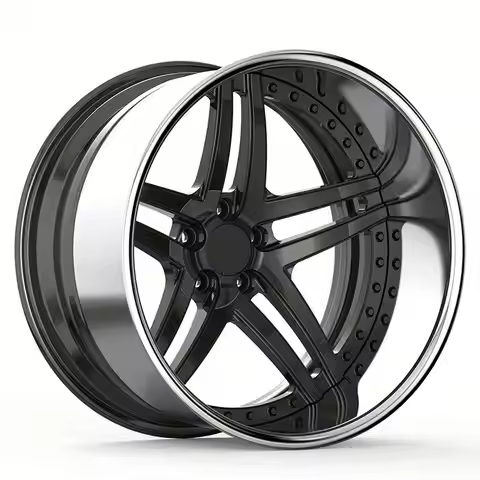 Passenger Car Wheels 3 Piece 19 20 21 22 Inch 5X120 5X112 Chrome 5 Star Forged Alloy Wheel Rims