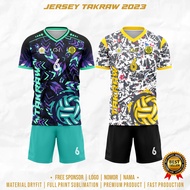 Jersey sport olahraga Takraw Full Printing Gratis Nama & Logo