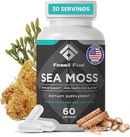 Fossil Fuel Sea Moss 60ct 175cc White Bottle/White Lid +Standard Label (s4472)