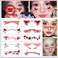 Halloween Face Stickers Set Waterproof Face Makeup Tattoos Tattoo Party Temporary O0y4