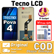 LCD Tecno pova 4 Original asli hp Touchscreen Kualitas Terbaik Free LEM murah COD