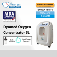 [Same Day Delivery] Dynmed Oxygen Concentrator 5L + Bottle Humidifier + Nasal Oxygen Cannula