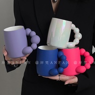 Can be wholesale Anfanxins Colorful Ceramic Mug Simple Design Girly Coffee Cup Household Drinking Cup Milk Cup