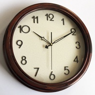 Meishi Each Home Simple Modern Wall Clock Nordic Log Retro American Pastoral Three-Dimensional Perso