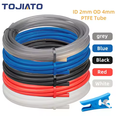 1/2/4M 3D Printer PTFE Tube Bowden Extruder J-head V5/V6 Hotend 1.75mm Filament ID2mm OD4mm Teflonto