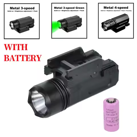 Airsoft Mini Pistol Light QD Quick Detach Handgun Flashlight LED Rifle Gun Tactical Torch 20mm Rail 