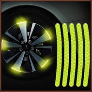 Jaz 20pcs Car Wheel Hub Reflective Sticker 3d Stereo Tire Decorative Strips Night Warning Luminous Stickers